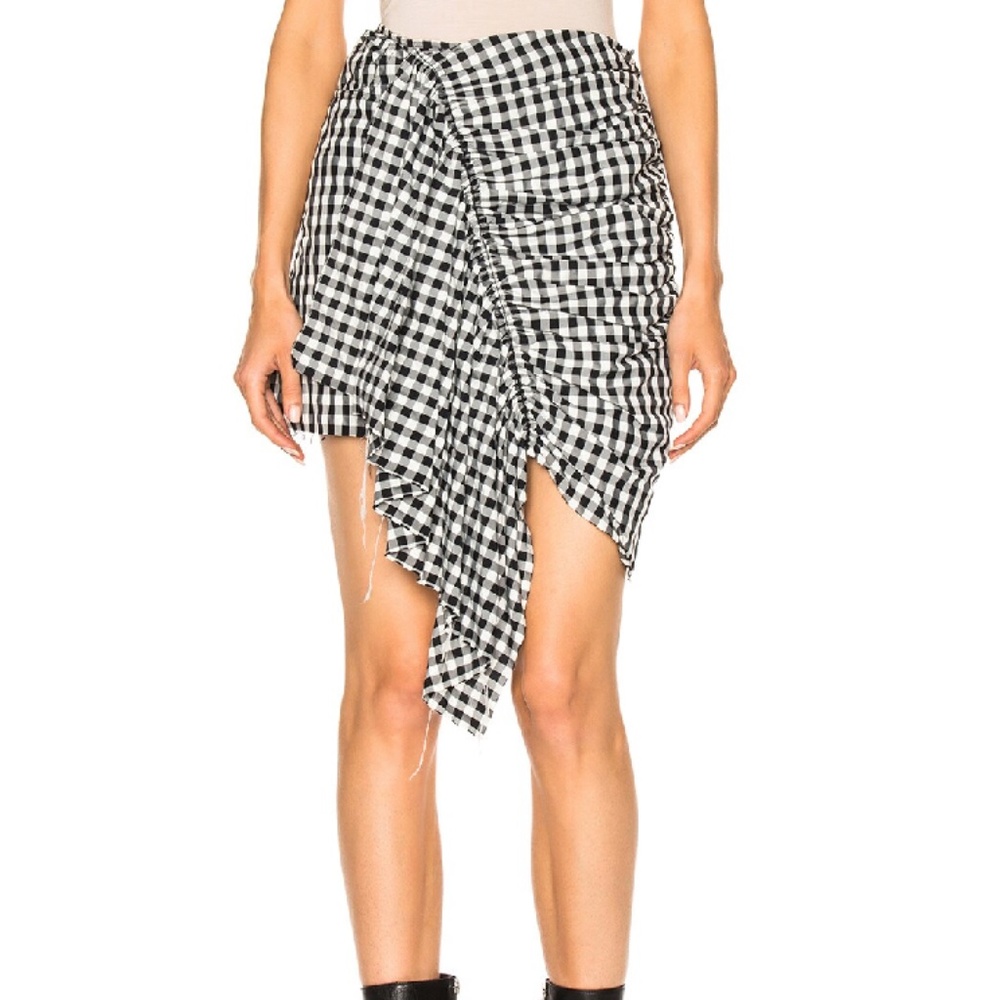 Marques Almeida Gingham Shirting Miniskirt